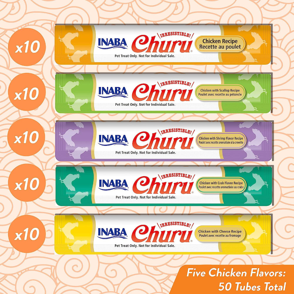 Inaba Churu Chicken Variety Pack Puree Cat Treats