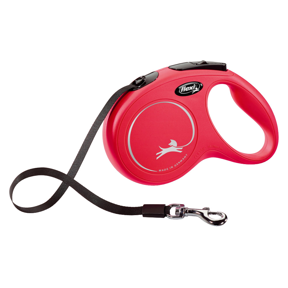 Flexi Red New Classic Tape Retractable Leash for Dogs