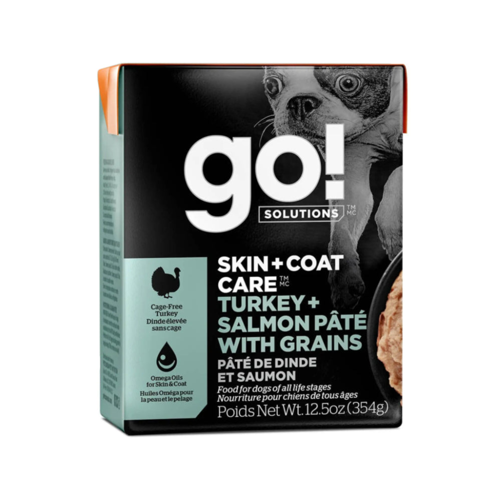 GO! Skin + Coat Turkey & Salmon Pâté with Grains Dog Wet Food