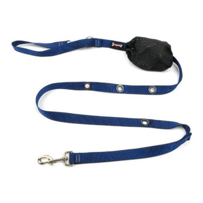 Smoochy Poochy Navy Nylon Hands Free Leash for Dogs