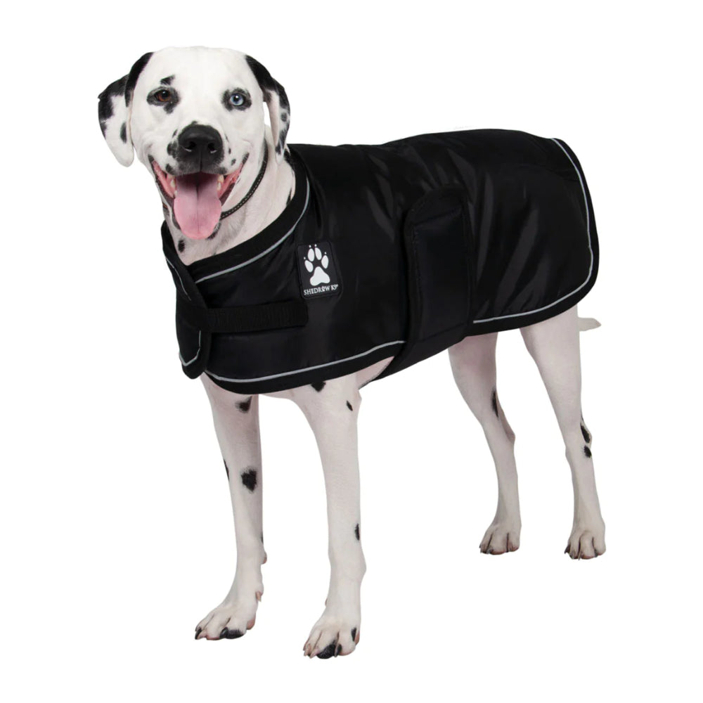 Shedrow K9 Black with Black Trim Vail Coat for Dogs