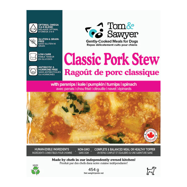 Tom&Sawyer Classic Pork Stew Cooked Dog Food