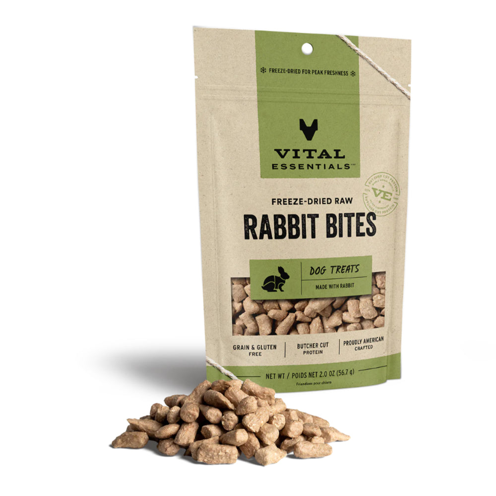 Vital Essentials Rabbit Bites Freeze-Dried Dog Treats