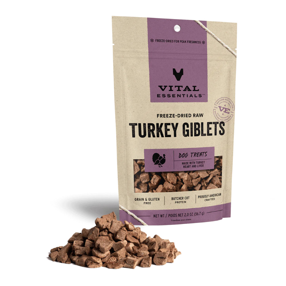 Vital Essentials Turkey Giblets Freeze-Dried Dog Treats
