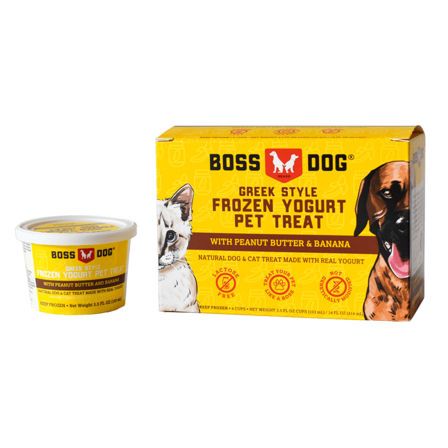 Boss Dog Peanut Butter & Banana Frozen Yogurt Dog & Cat Treats