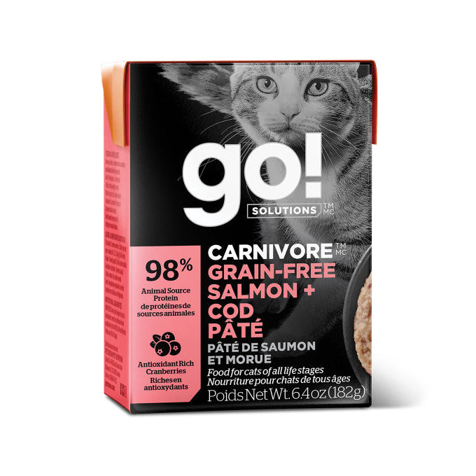 GO! Grain-Free Salmon + Cod Pâté Cat Wet Food