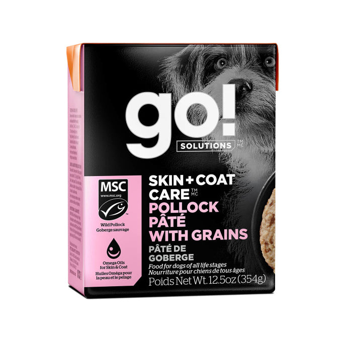 GO! Skin + Coat Pollock Pâté with Grains Dog Wet Food