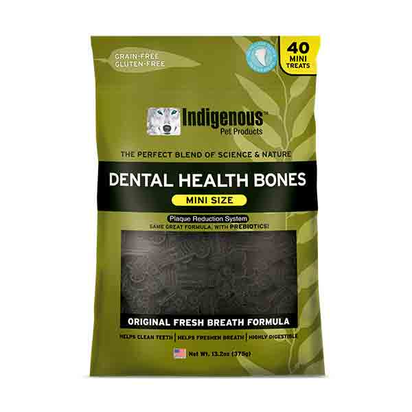 Indigenous Original Fresh Breath Mini Dental Health Bones Dog Treats