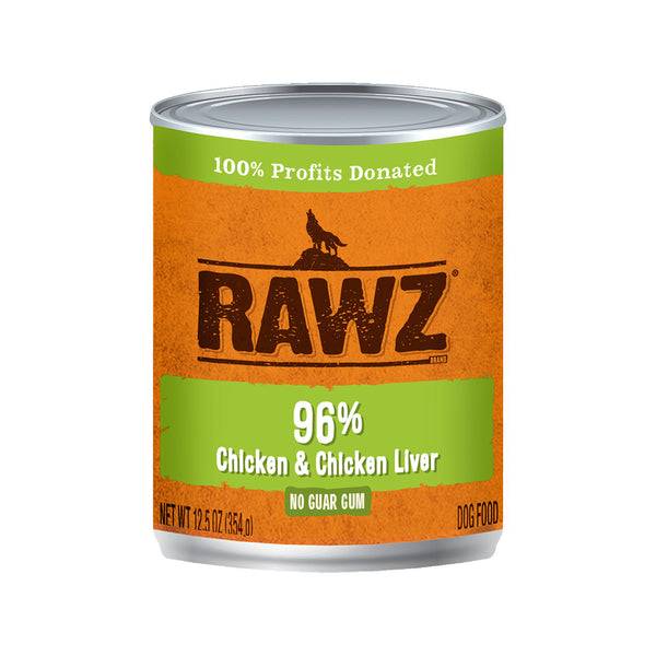 RAWZ 96% Chicken & Chicken Liver Dog Wet Food
