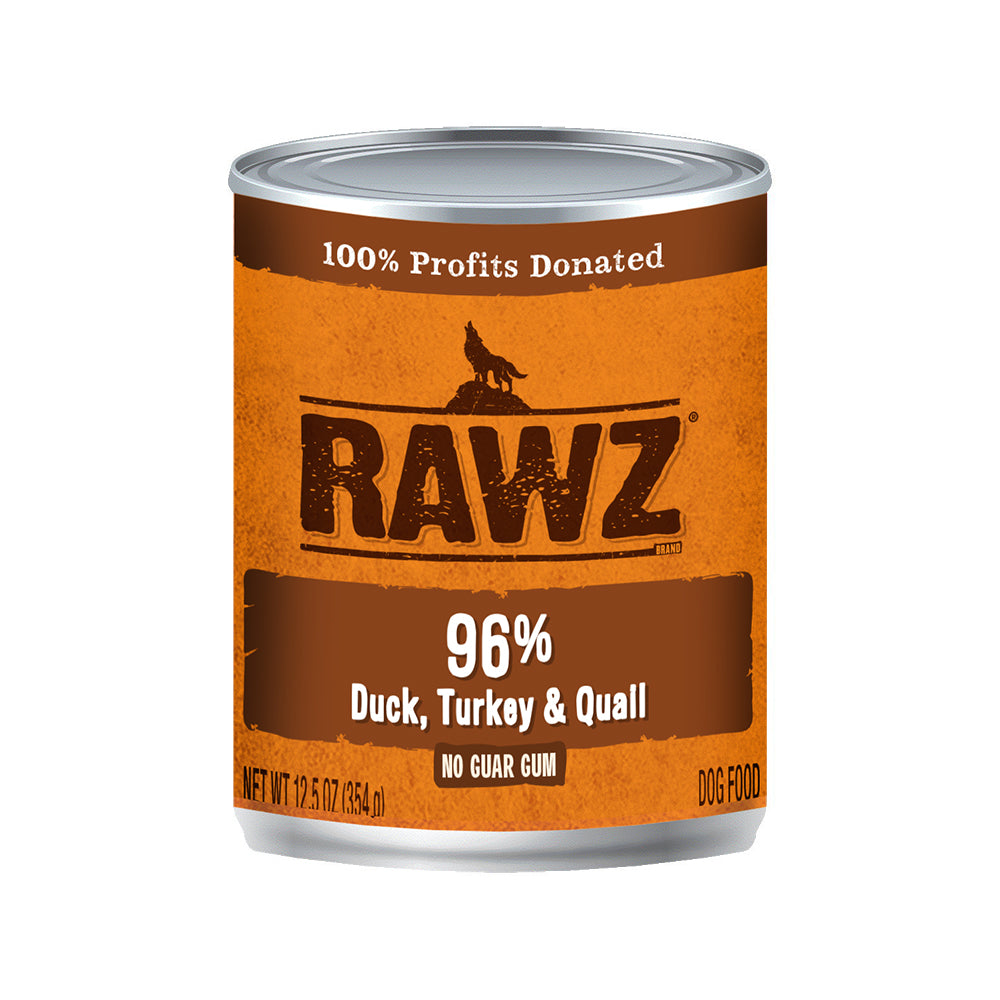 RAWZ 96% Duck, Turkey & Quail Dog Wet Food