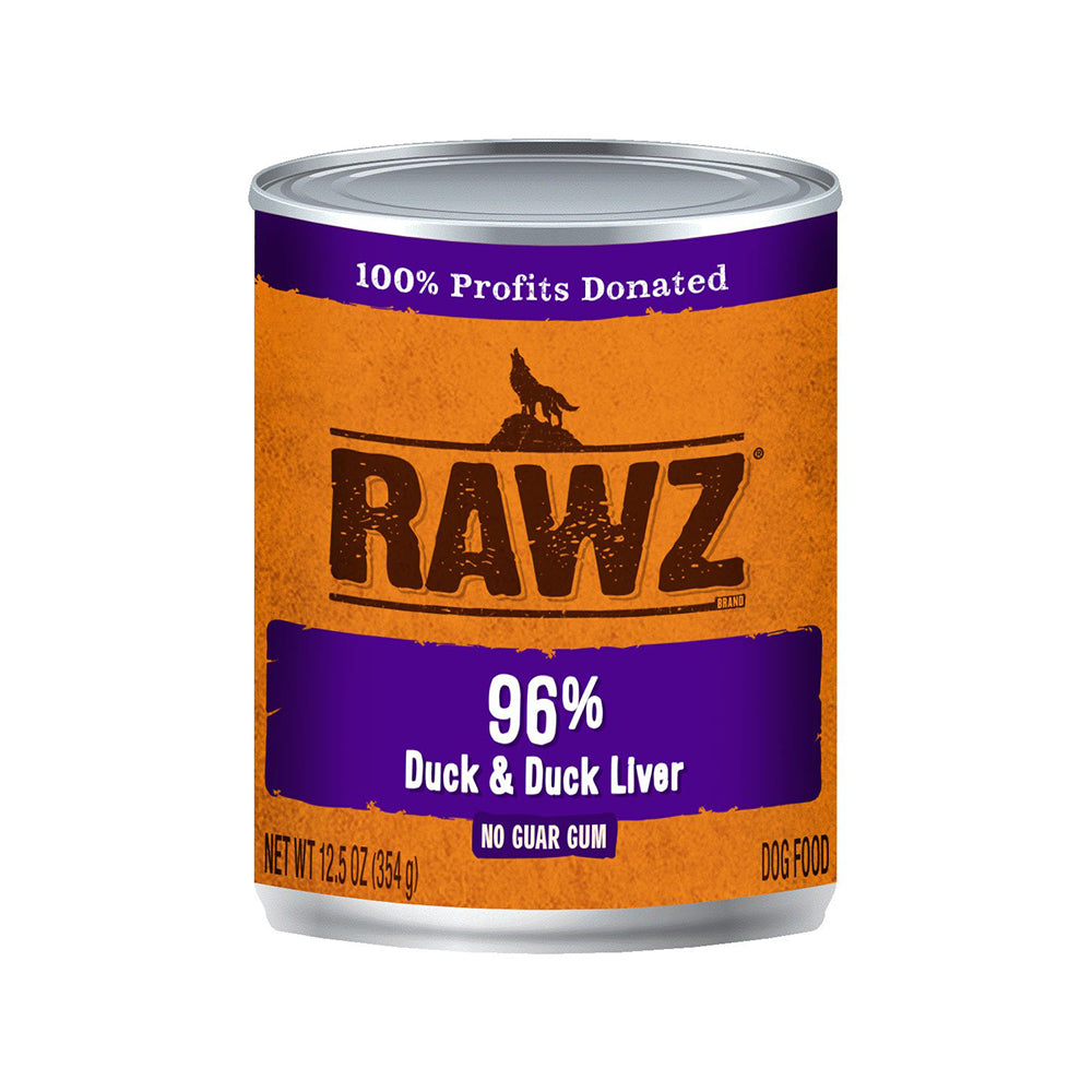 RAWZ 96% Duck & Duck Liver Dog Wet Food