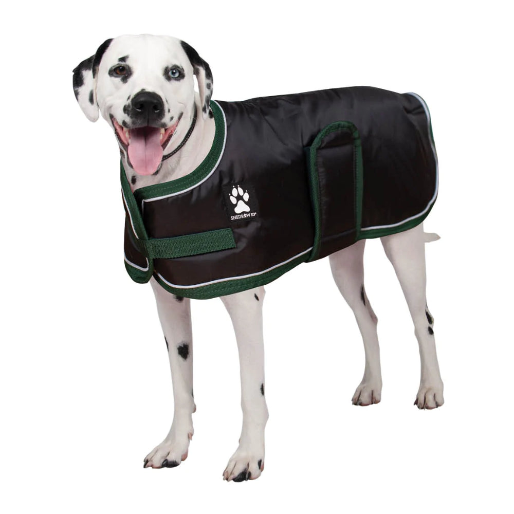 Shedrow K9 Black with Smoke Pine Trim Vail Coat for Dogs