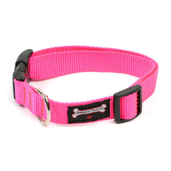 Smoochy Poochy Hot Pink Nylon Collar for Dogs