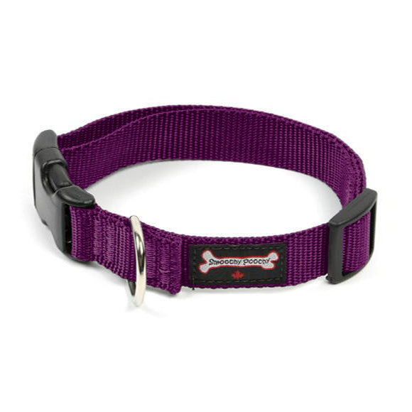 Smoochy Poochy Purple Nylon Collar for Dogs