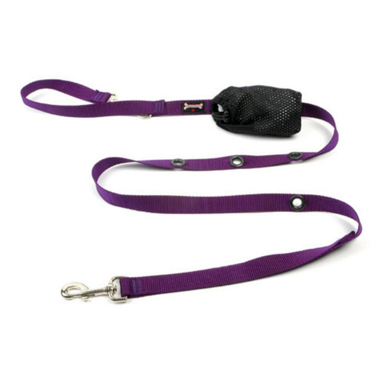 Smoochy Poochy Purple Nylon Hands Free Leash for Dogs