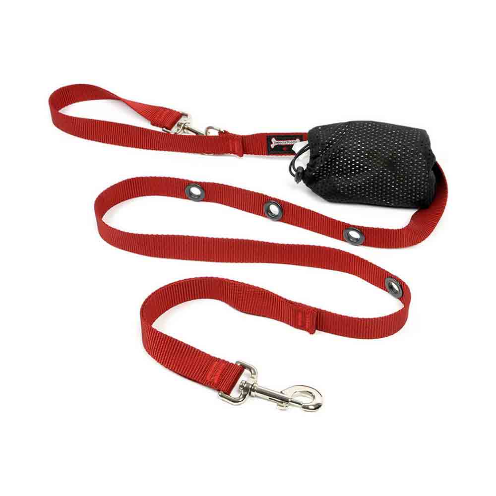 Smoochy Poochy Red Nylon Hands Free Leash for Dogs