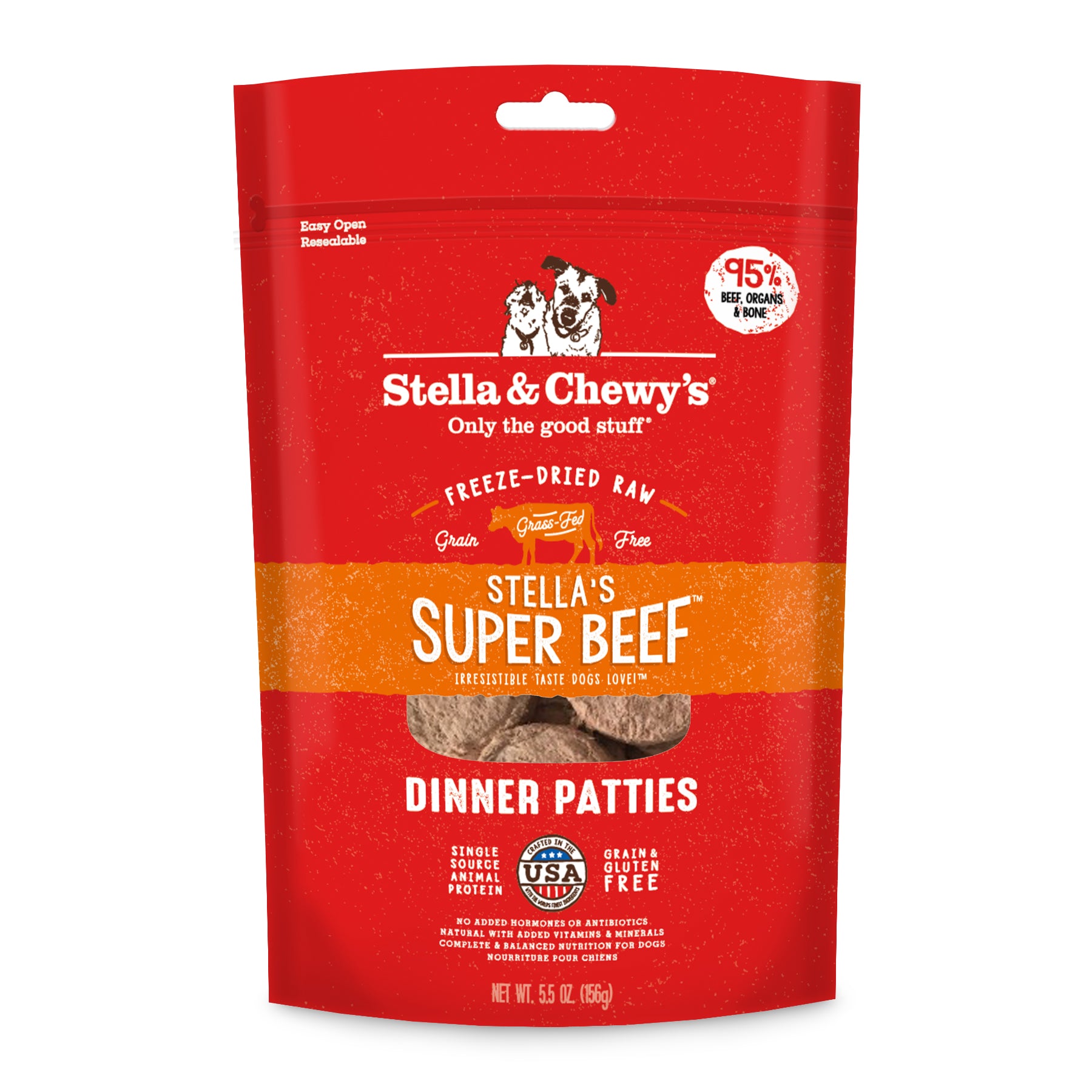 Stella & Chewy’s Beef Freeze-Dried Raw Dinner Patties Dog Food