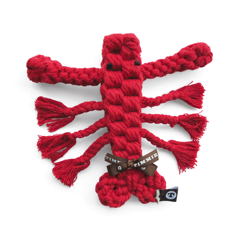 Timmie Leslie the Lobster Rope Dog Toy